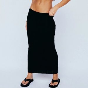 Brand New!! SNDYS Baha Ribbed Skirt in Black